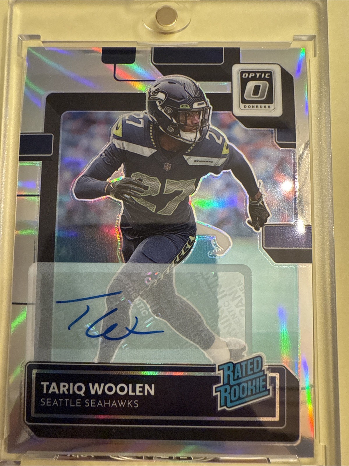 2022 Panini Donruss Optic TARIQ WOOLEN Rated Rookie Holo Prizm Auto /125 RC