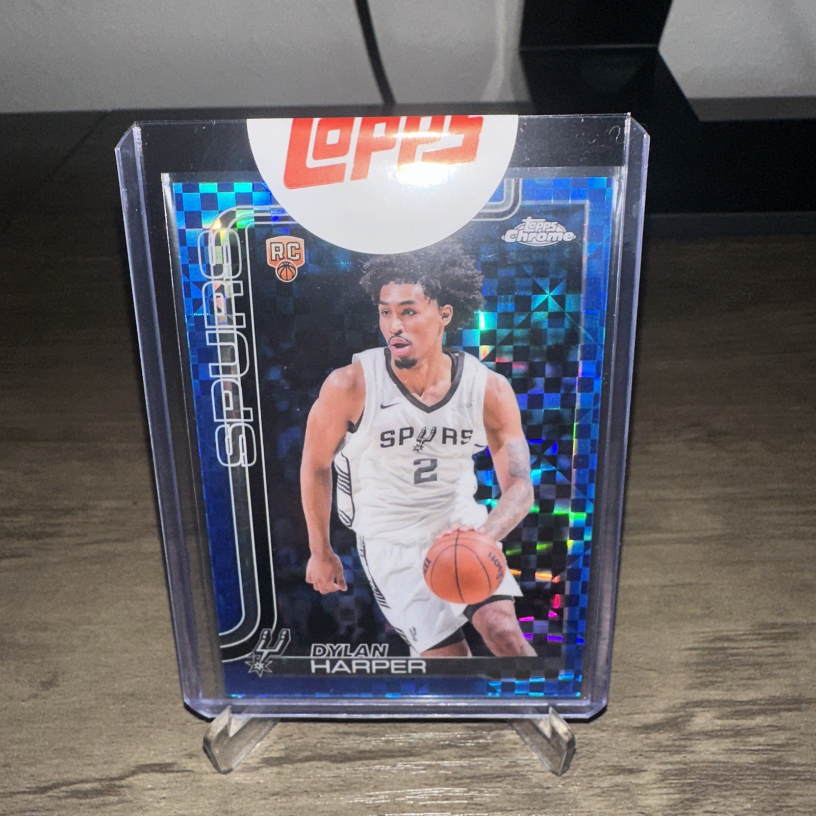 2025-26 Topps Chrome - Dylan Harper #252 Blue X-Fractor (RC) Spurs