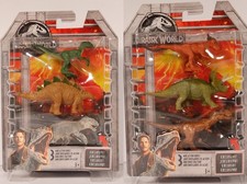 Jurassic World 2 MINI ACTION DINOS 3 PACKS EXCLUSIVE DINOSAUR INDOMINUS LOT