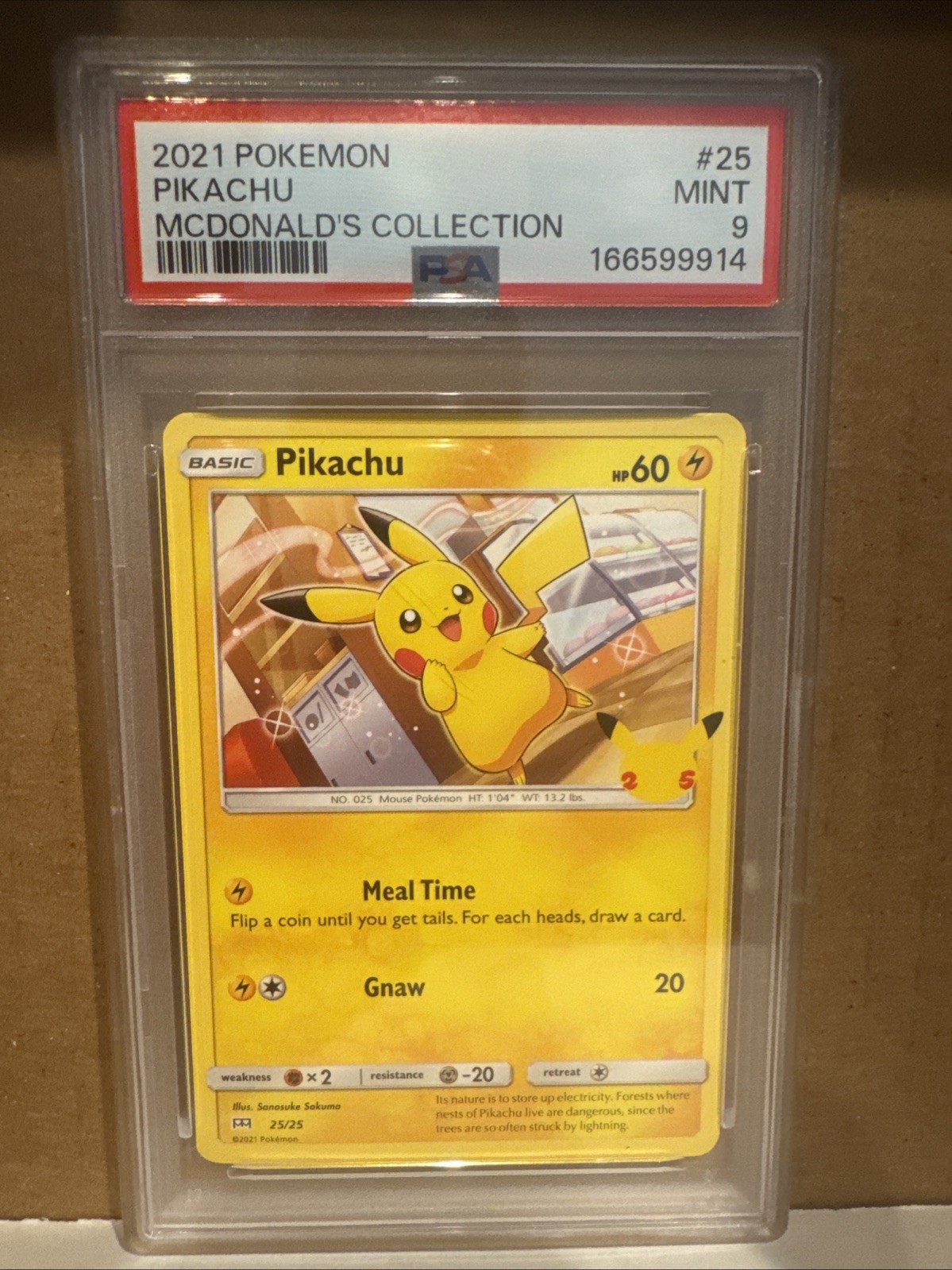 2021 POKEMON MCDONALD'S COLLECTION #25 PIKACHU PSA 9