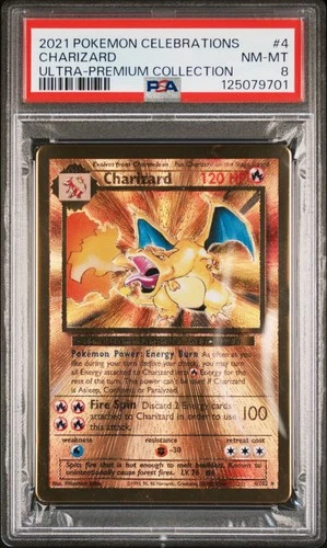 2021 POKEMON CELEBRATIONS ULTRA-PREMIUM COLLECTION #4 CHARIZARD PSA 8