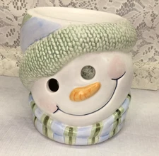 Snowman Simmer Pot Jack Votive Candle Holder and Wax Warmer