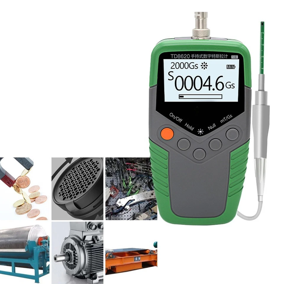 Digitaler Handheld Permanentmagnet Gauss Meter für Tesla Meter 5%/2%/1% TD8620 - Bild 2 von 4