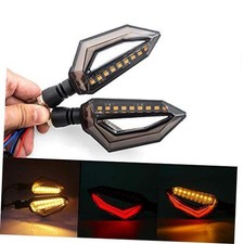 Universal 10mm Motorcycle 12 LED Turn Signal Lights Blinker Front Rear Lights