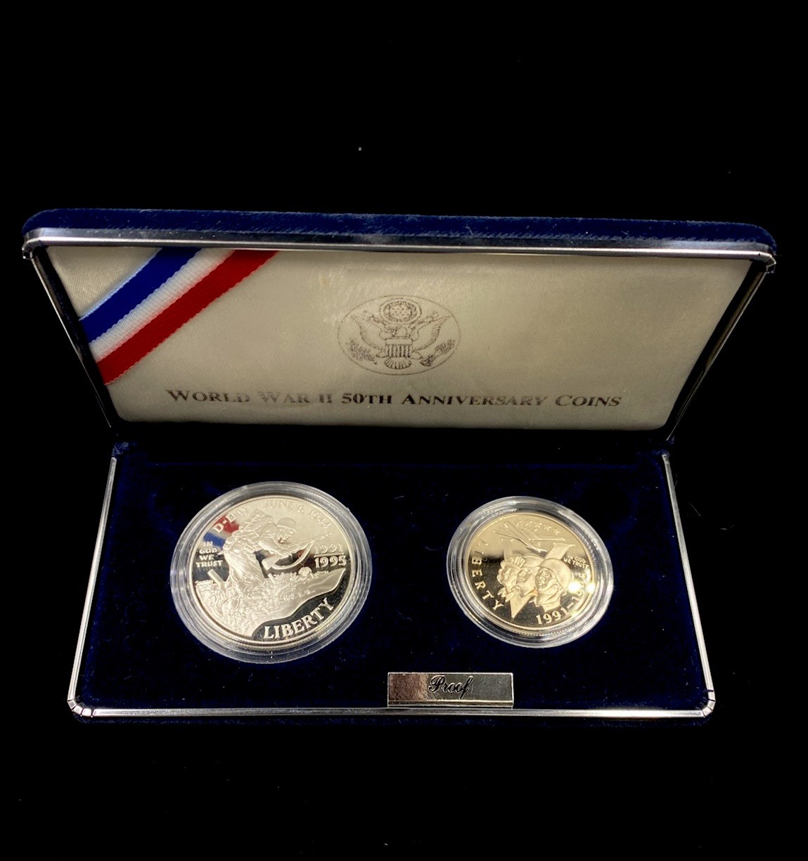 1991-1995 World War II 50th Anniversary Two-Coin Proof Set No COA | eBay