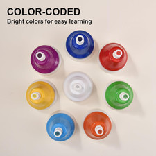 Desk Bells for Kids 8 Note Diatonic Hand Bells Rainbow Music Handbells Table