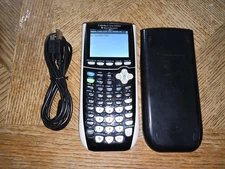 Texas Instruments TI-84 Plus C Silver Edition Graphing Calculator With Cord
