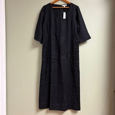 Banana Republic Linen Scoop-Neck Maxi Dress Size M #743560 European Flax RT $198