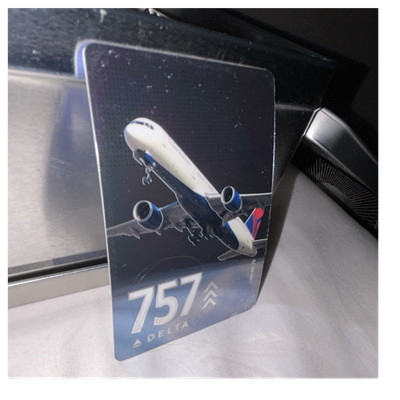 Delta Airlines Boeing 757-200 Collectible Aircraft Model Card