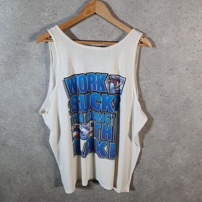 Vintage Lake Mohave Resort 90s USA Single Stitch Weste Herren 2XL weiß
