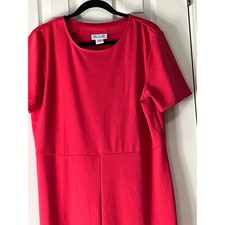 Blair Red Short Sleeve Maxi Dress Womens Size 14 Crew Neck Stretch B17051