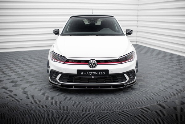 Maxton Design Frontlippe V.1 Passend FüR Vw Polo Gti Mk6 Fl Schwarz Hochglanz-image