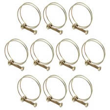 10Pcs, 53-57mm Adjustable Double Wire Hose Clamp for Pump Hose