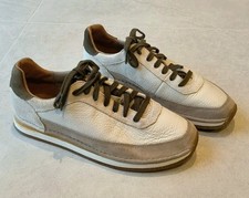 Clarks Craftrun Lace Up Off White Leather Casual Shoes Mens UK 9.5 G EU 44