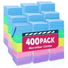 Microfiber Towels Bulk-400 Pack, Cleaning Cloths, Microfiber Towels for Cars, C