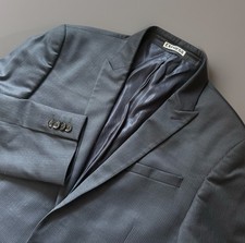 Express Men's Size 42 Regular Photographer Fitted Pinstripe Blazer Navy Blue