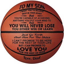 Engraved Outdoor Basketball Gift, Personalized 29.5