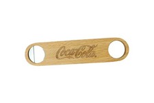 Tablecraft Coca-Cola Wood  Metal Flat Bottle Opener, Metallic