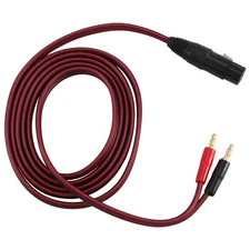 XLR to Banana Speaker Cable,XLR 3 Pin Female to Dual Banana Plugs Audio4182