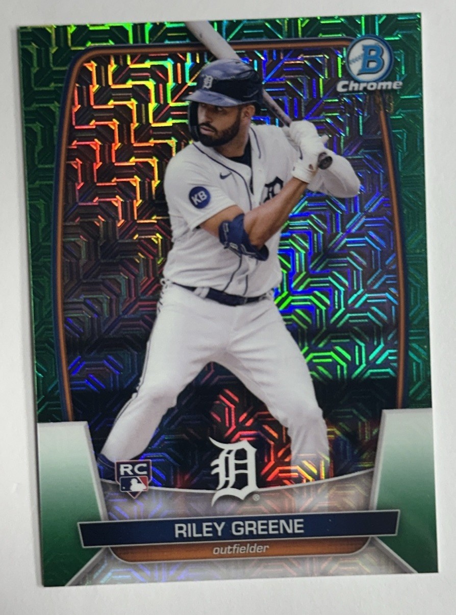 2023 Bowman Chrome Green Mega Riley Greene Rookie 51/99 #90