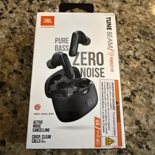 JBL Tune Beam TWS Bluetooth Noise-cancelling Earbuds - Black JBLBEAMBLKAM LN  