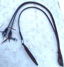 Flat leather Romel /Rommel reins w/scissor snaps