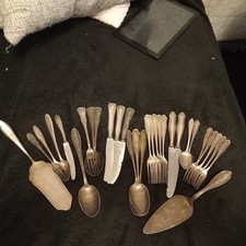 Reines Silber Besteck Set Mr.Teilig Silber Besteck Stücke Zu Sehen