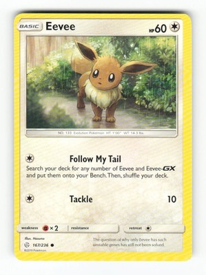 Eevee 167/236 Common Cosmic Eclipse Pokemon Near Mint