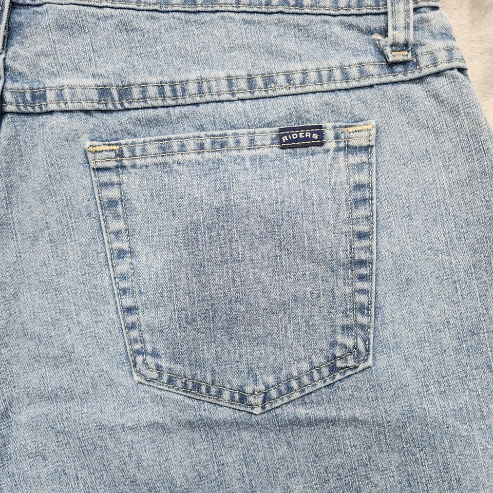 Vintage 90s Riders Short Womens 16 Blue Denim High Rise Light Wash Casual Preppy - Image 4 of 4