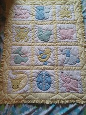 handmade vintage baby quilt unisex
