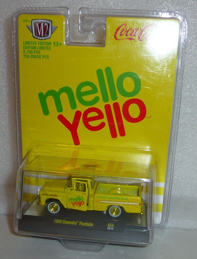 M2 Machines Gold Chase Mello Yello 1959 Chevrolet Fleetside 1:64 Diecast