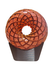 Rose quartz rodin coil 15 cm wide model shipping 1 dollar 