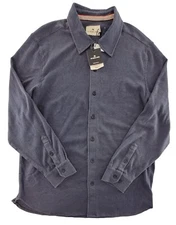 The Normal Brand - Men's Puremeso Acid Wash Button Up Shirt - Navy - NWT - S