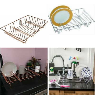 Rose Gold Draining Board Draining Rack Dish Drainer Copper New