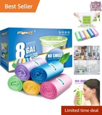 150 Count Extra Thick 8 Gallon Colored Trash Bags - Eco-Friendly  Odorless