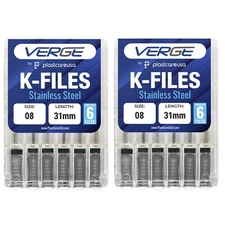 2X Size 8 31mm Endo K-Files, Endodontic Dental K Files (Stainless Steel)