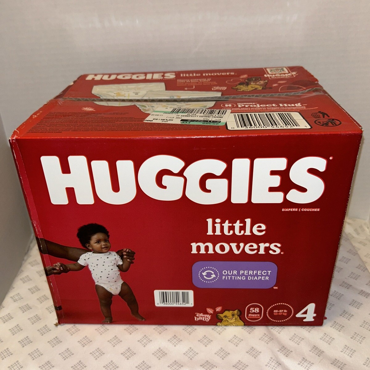 Little Movers Huggies 24 Pack Baby Diapers Size 4, 58 Ct, Huggies