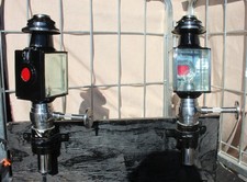 Lampade carrozze quadrate trainate da cavalli 12 volt inox e supporti pesanti TAGLIA PONY