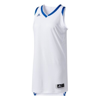 Adidas Womens Team Crazy Explosive White Jersey Royal Blue BQ9168 Size LARGE NWT