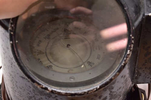 ATQ Ships Binnacle Gimbaled Sestrel Compass Converted electric lamp Helmet VTG - 第 7/9 張圖片