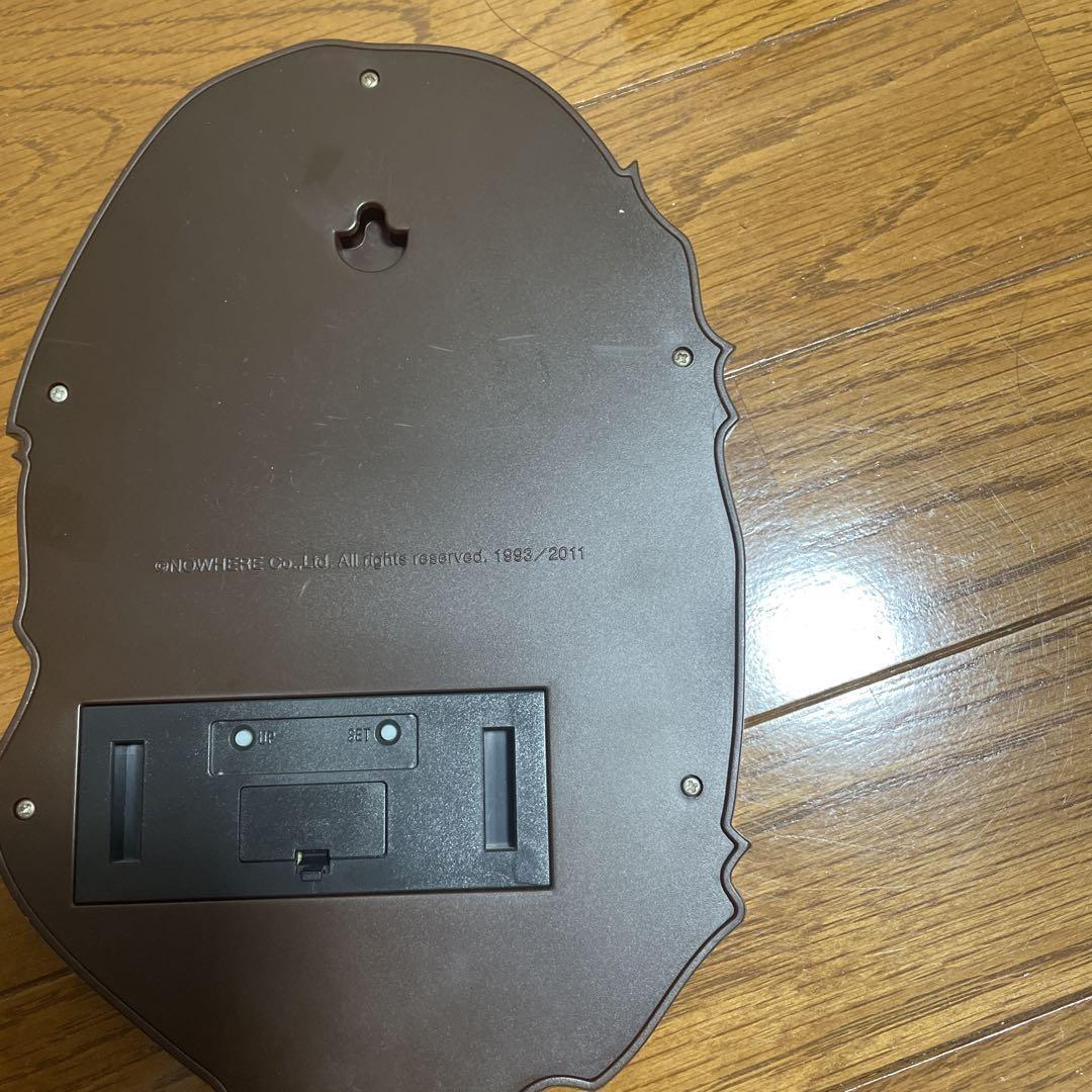 A BATHING APE Digital Wall Clock Head Brown Bape Ape Hanging Used