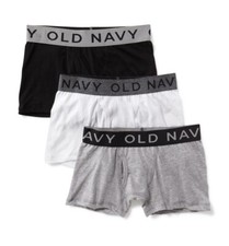 Old Navy Boys Underwear 3 Pack Boxer Brief Solid Black Gray White Size S or M