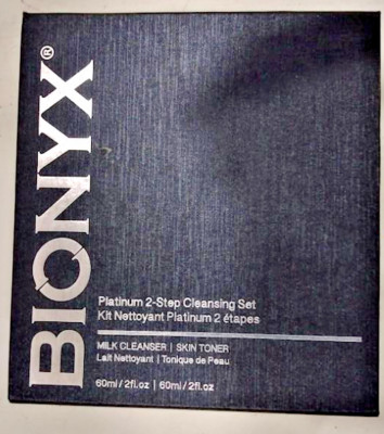 Bionyx Platinum 2 Step Cleansing Set Milk Cleanser Skin Toner 2 oz 60mL Open 