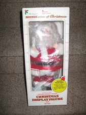 Motion-ette Santa Claus Doll Figurine Telco Animated Music with Candle HE MOVES