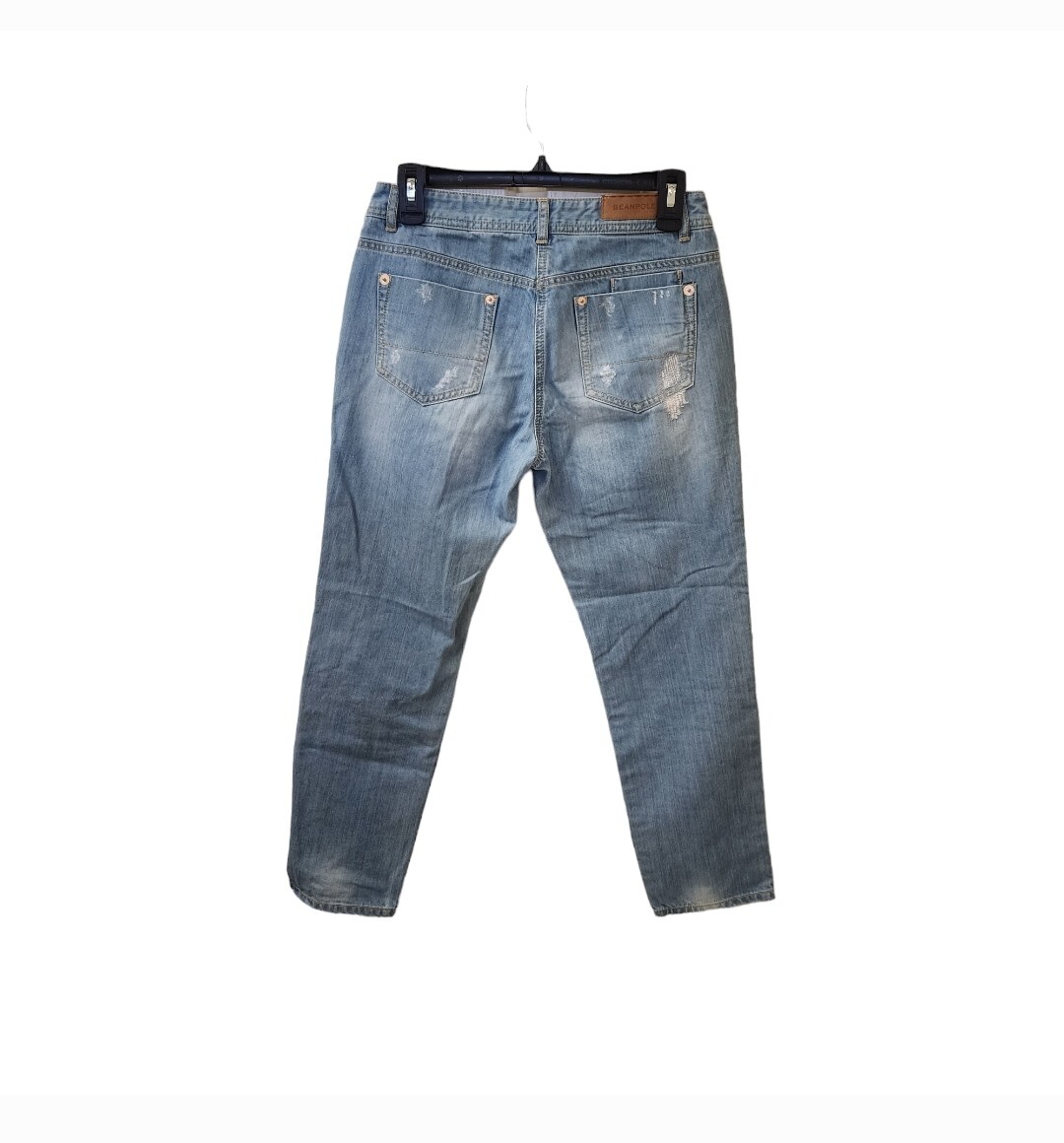 Beanpole Distressed Patchwork Crop Ankle Jeans Wa… - image 3