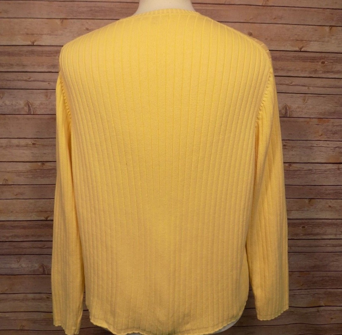 J. Crew Men's Sweater Ribbed VNeck Long Sleeve Yellow Large eBay