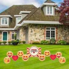 Valentine's Day - Valentine's Emojis Yard Sign  Outdoor Yard Decorations 11 pie