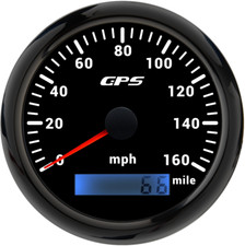85MM Black GPS Speedometer 0-160MPH Gauge Waterproof Fit Motorcycles Boat Car