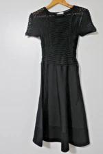 Red Valentino Women's Black Knit Top Stretch Dress Size XS