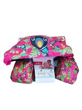 Swim school life jacket PINK PARROT CHILD 4-6 YRS MAX 50 LBS